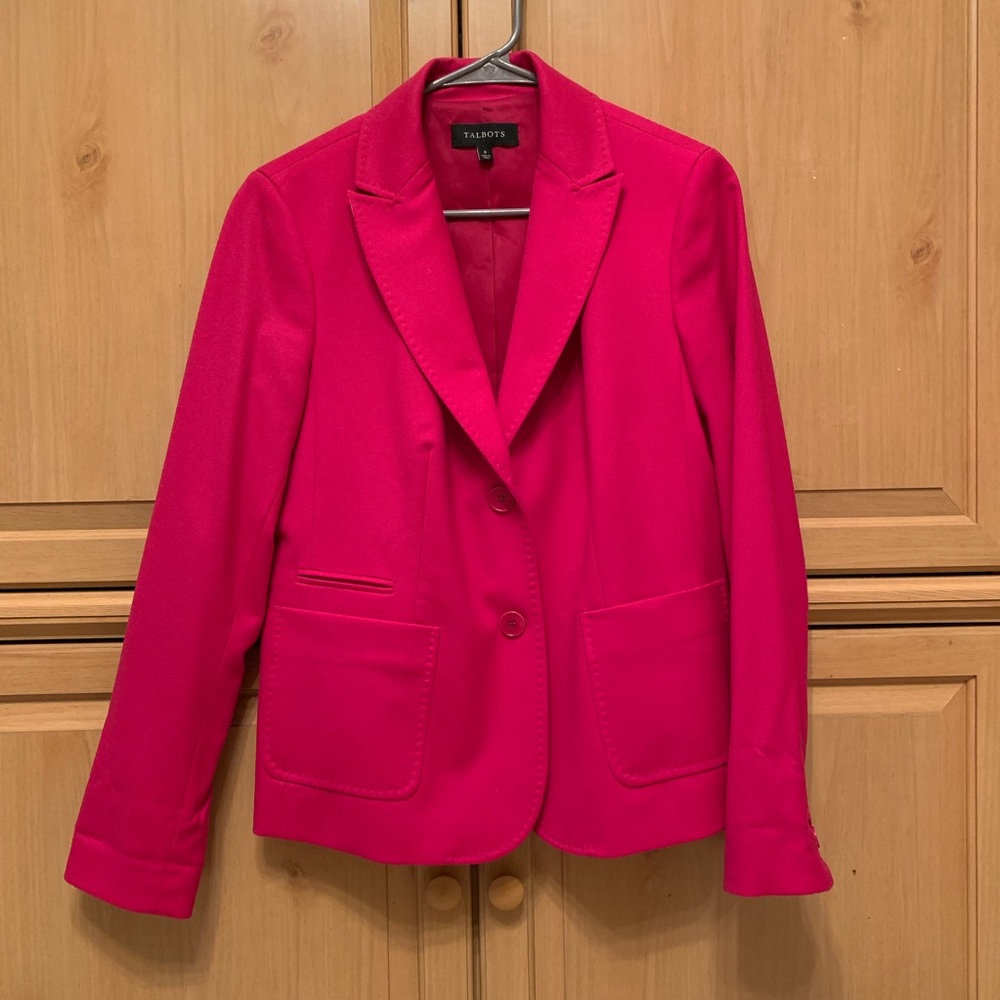 Talbots Women’s Raspberry Blazer - Picture 2 of 5